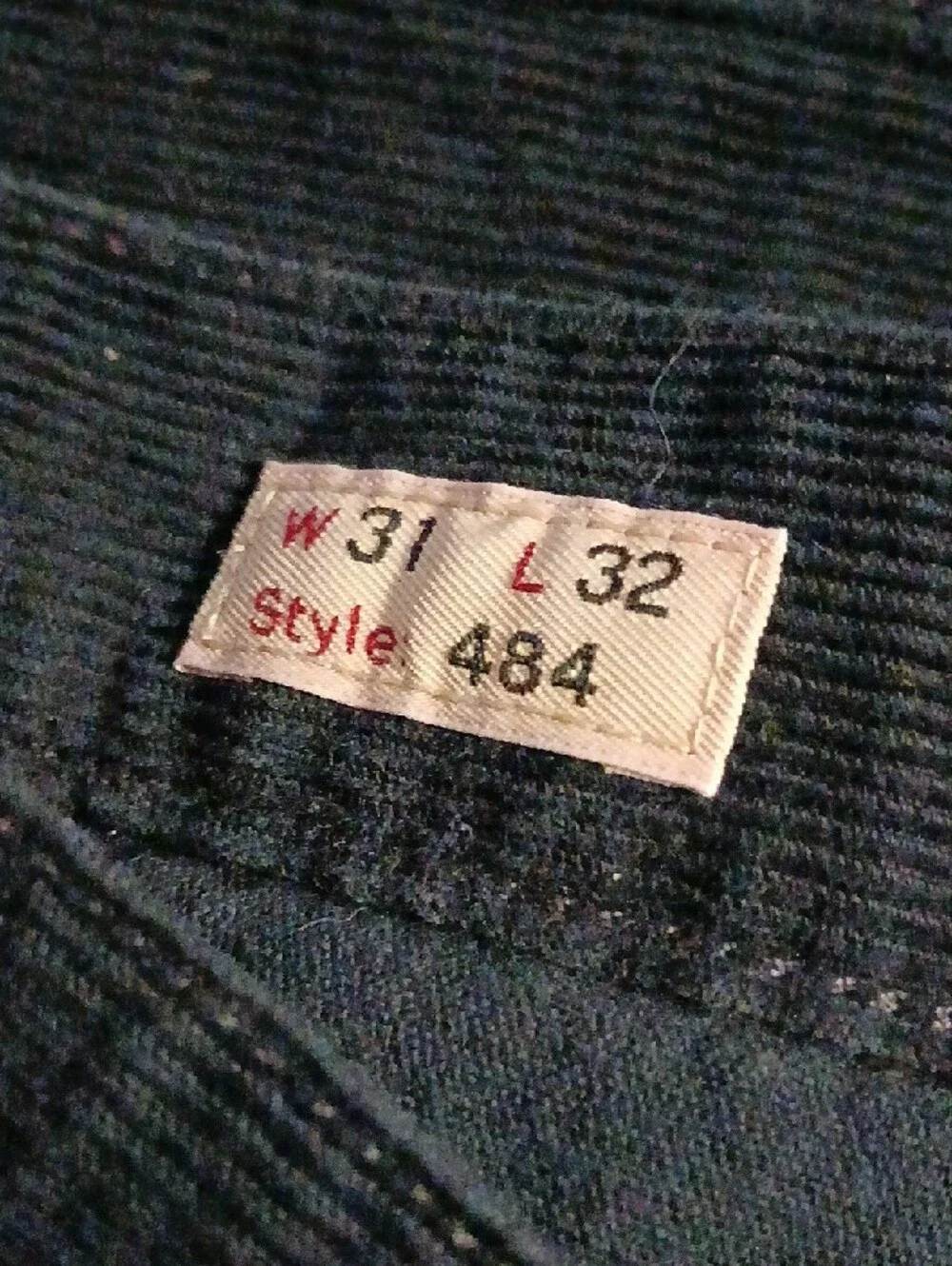 J.Crew Navy Corduroy Pants W31 L32 Style 484 Cotton Stretch Men